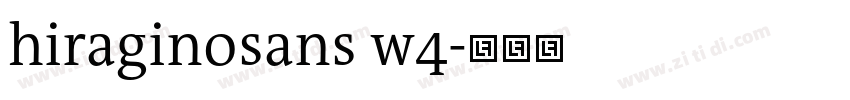 hiraginosans w4字体转换